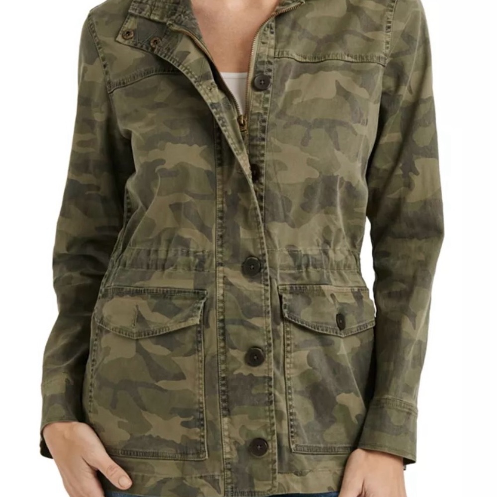 Lucky Brand Women's Green Camo Utility Jacket